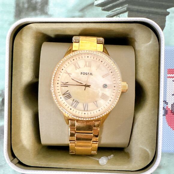 Fossil BQ3210 Blythe Rose Gold Dial Women\'s Watch
